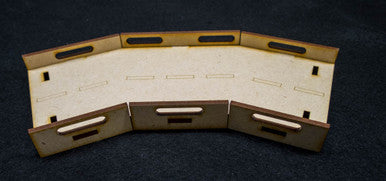 45 Degree Curve Roadway Section,  2 Lane - 15MROAD153-2