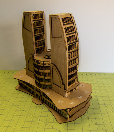 10mm Ultra Modern / Future City Building, Double Tower - 10MMDF501