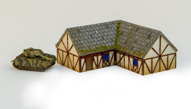 One story "L" shaped country home (Resin) - 285MEV093