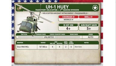 Team Yankee:  UH-1 Huey Transport Helicopters (2 x Plastic)