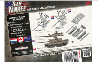 Team Yankee:  NATO Leopand 1 Platoon (x5 plastic tanks)
