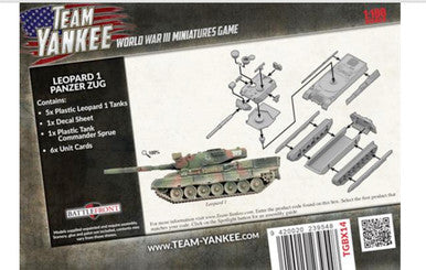Team Yankee:  Leopard 1 Panzer Zug Platoon (5x Plastic Tanks)