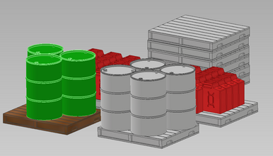 Pallets 28mm - Digital Asset - STL FIle for 3D Printing