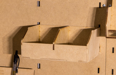 Wall Mounted Bin Small with Divider