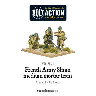Bolt Action: French Army 81mm medium mortar team