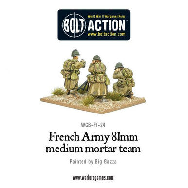 Bolt Action: French Army 81mm medium mortar team