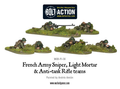 Bolt Action: French Army Sniper, Light Mortar and Anti-tank Rifle teams