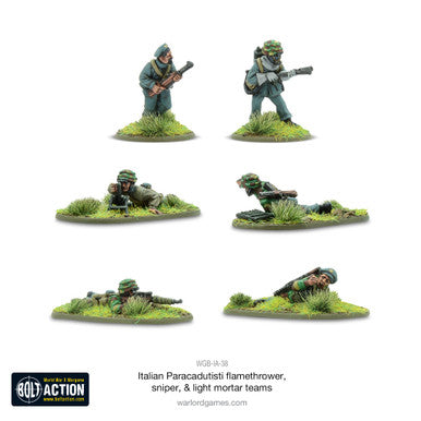 Bolt Action: Italian Paracadutisti - Flamethrower, Sniper, and Light Mortar