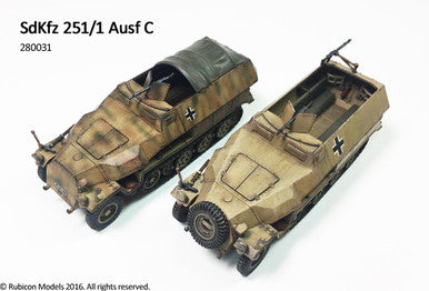 SdKfz 251/1 Ausf C (aka 251C) (1:56th scale / 28mm)
