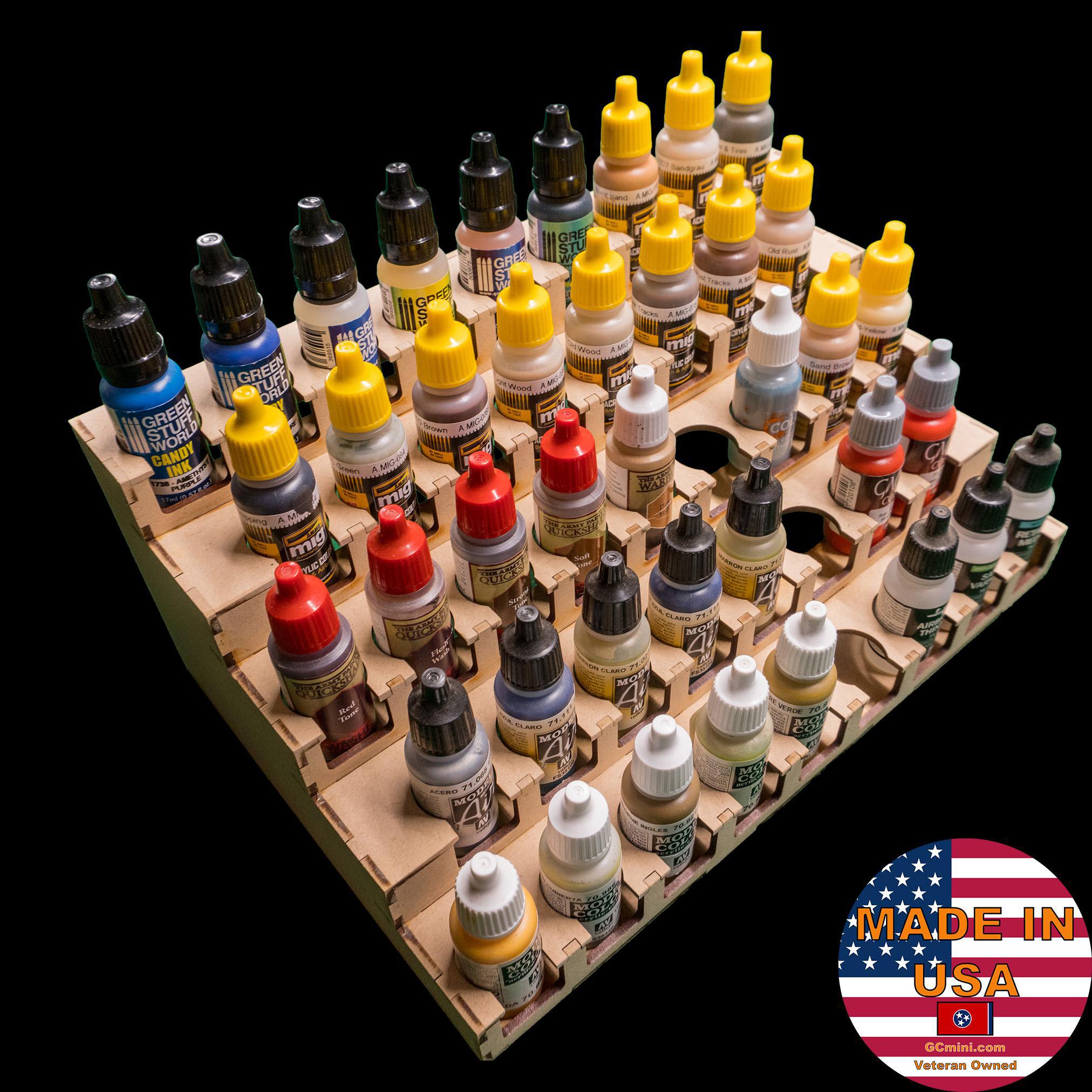 Dropper Paint Rack Paint Rack - 26mm, For Vallejo and Army Painter Style Dropper Bottles ...