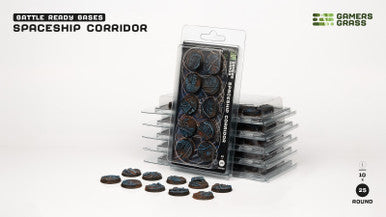 Battle Ready Bases: Spaceship Corridor Bases, Round 25mm (x10)